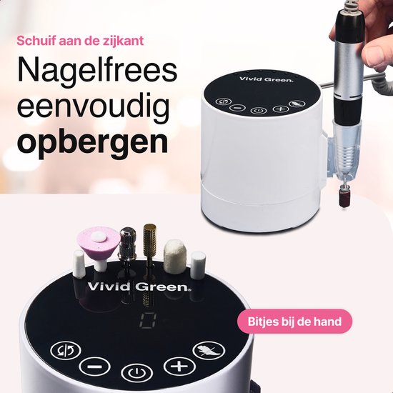 Elektrische Nagelvijl - Nagelfrees Complete Set 35000 RPM - Manicure & Pedicure - Vivid Green