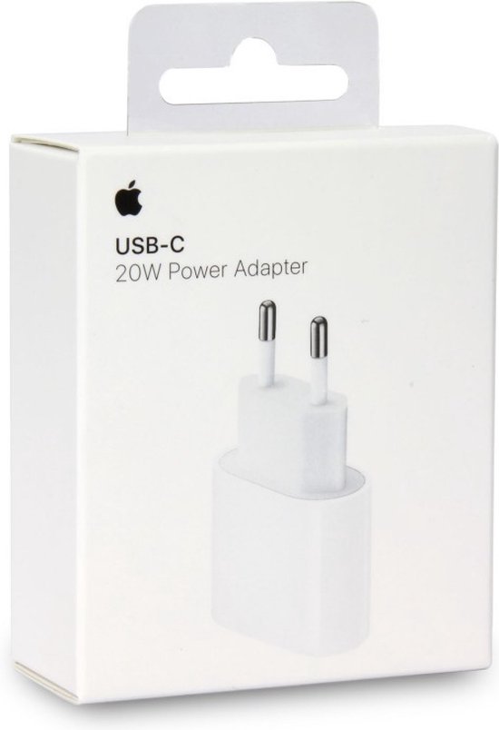 Apple 20W Power adapter - USB-C aansluiting - Snellader iPhone - Wit