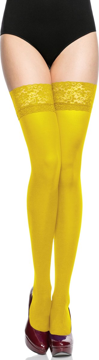 Merry Style MS-SS-J01 Dames Panty - 40 DEN -halsterloos - Polyamide - Geel - XS-S