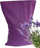 Ecologisch Kersenpitkussen met lavendel 30 x 20 cm (paars), voor soepele spieren en ontspanning - Paars - wasbaar hoesje