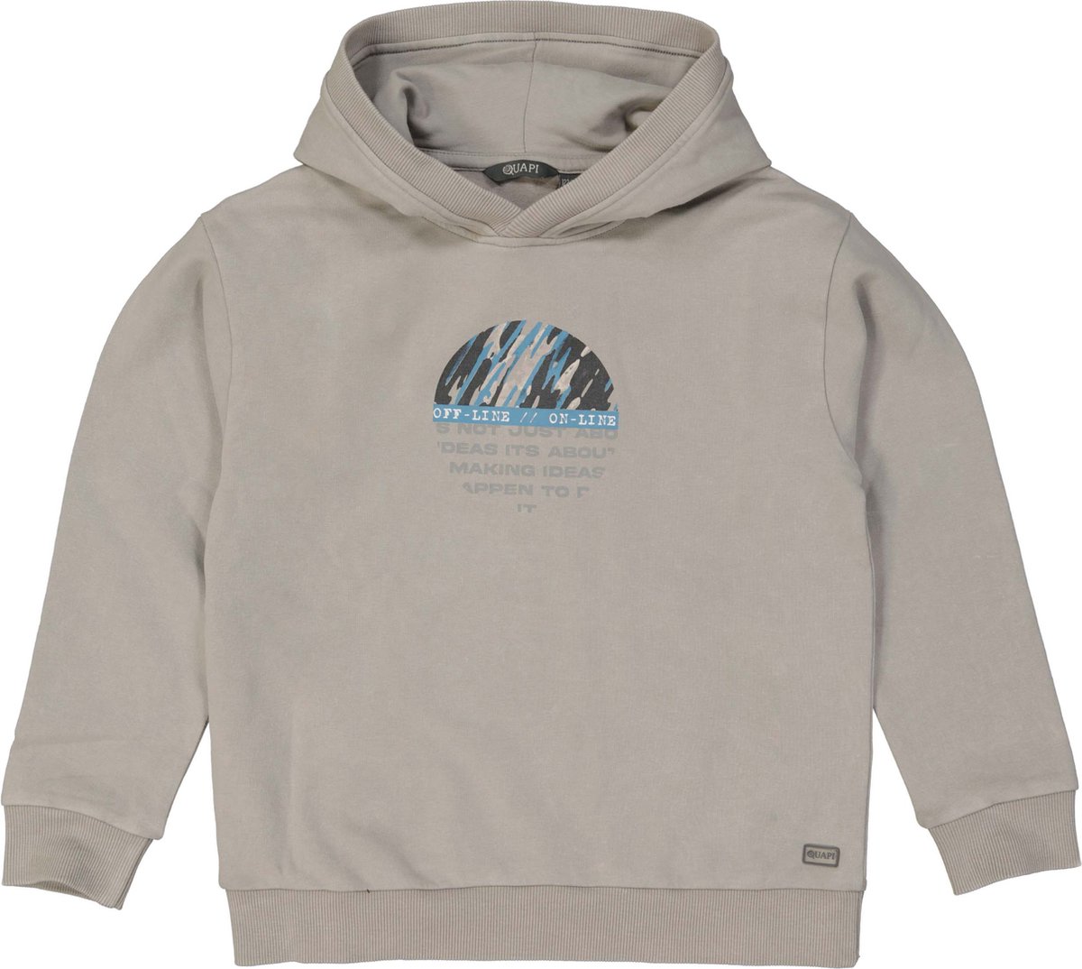 Quapi - Jongens sweater - Light Grey - Maat 110/116