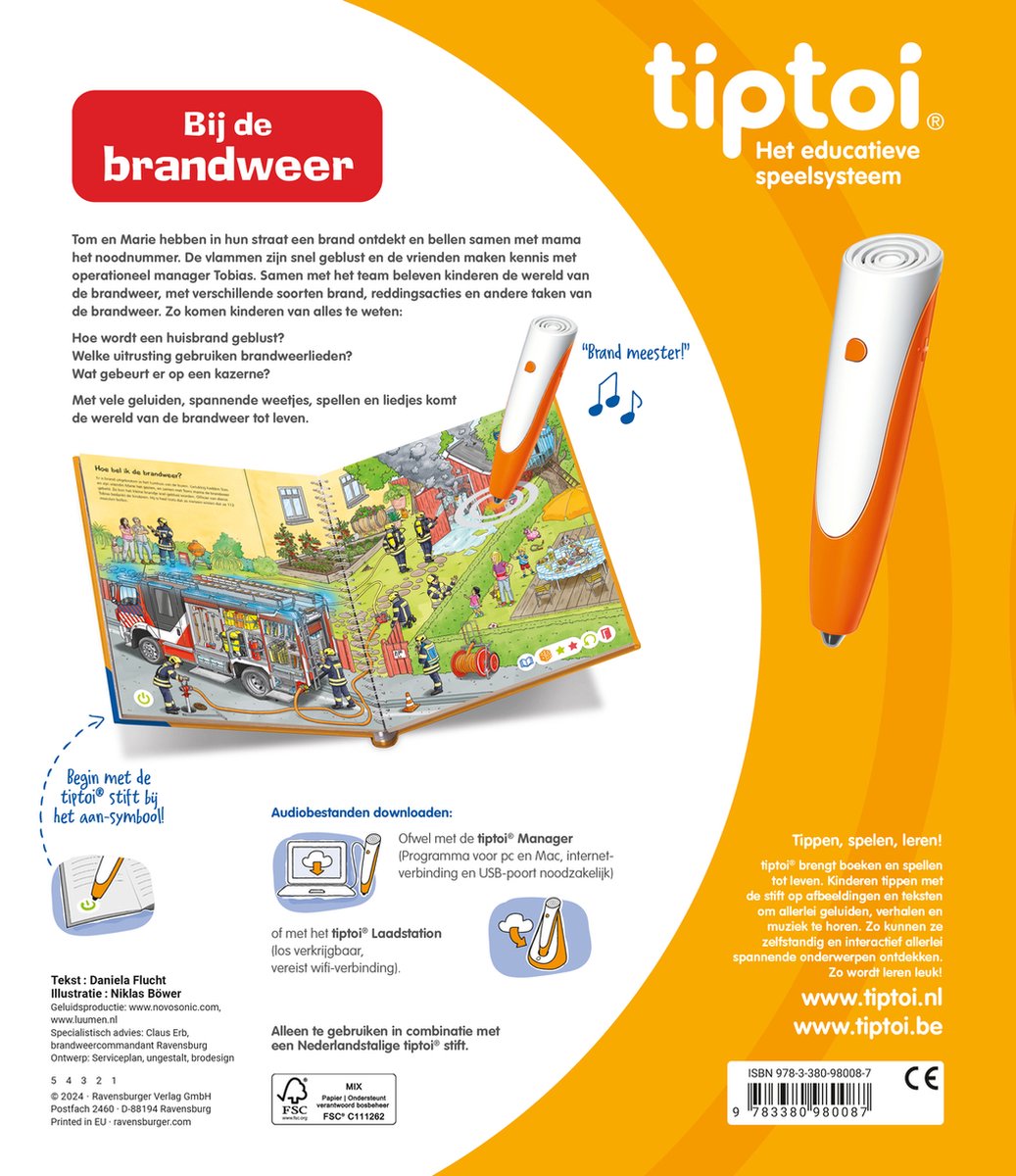 TipToi - Boek - Bij de brandweer - Leersysteem — afbeelding 3