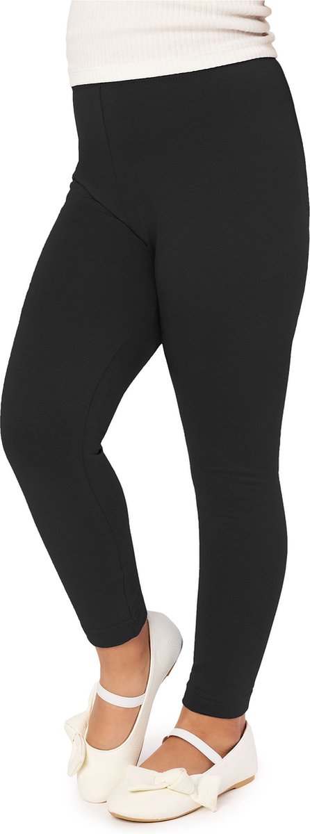 Merry Style MS-MS10-130-LE Meisjes Lang Leggings - Sport - Vrijetijdsbroek - Lang – Viscose - Sporbroek - Yogabroek - Zwart - 140