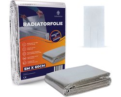 Tomassio Thermoshield Radiatorfolie 500x60cm - Bespaar Energie - Eenvoudige Installatie - Past Achter Elke Radiator
