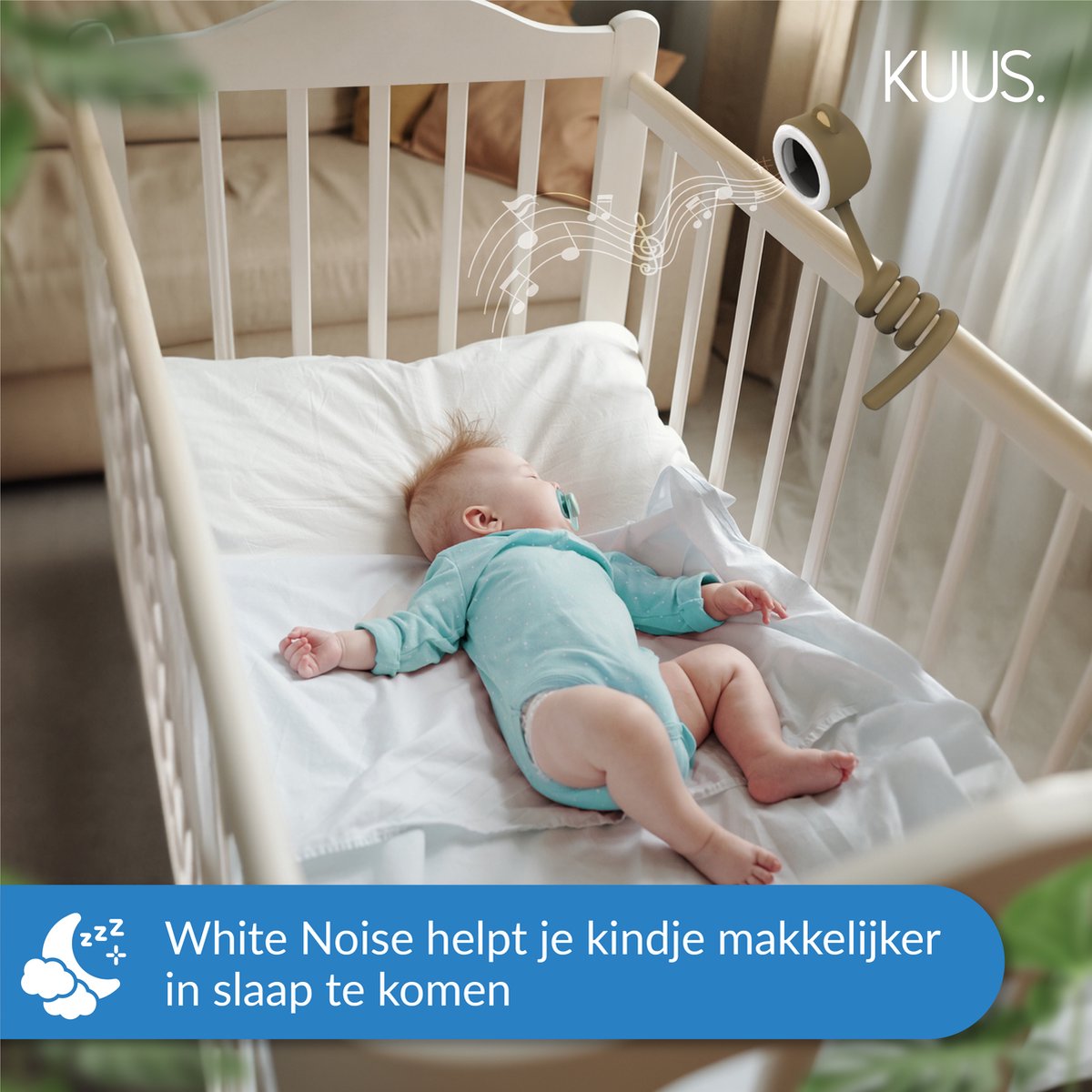 Afbeelding 3 van KUUS. WiFi Babyfoon met Camera en App - (Zonder los scherm) Baby Camera Met 2K beelden - Scherpe nachtvisie - Bewegingsdetectie - Huildetectie - White Noise - Incl. 32GB SD | KUUS. Beertje BM1