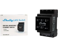 Shelly Ethernet Switch Met 5 Rj45-Poorten Voor Smart Home