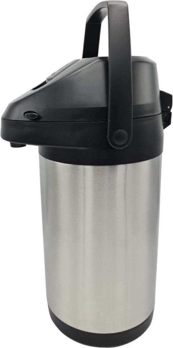 Messermann Thermoskan met pomp 4 5 Liter RVS Vaatwasserbestendig Pomp 360 Graden draaibaar Roestvrijstaal