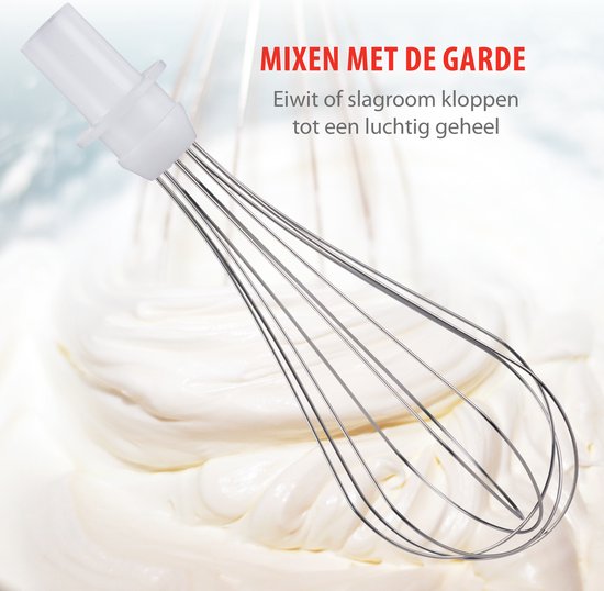 alpina Staafmixer Set HB6700F-N - Staafmixer met Hakmolen - Handmixer Elektrisch - Garde - Klopper - 1000W - Incl. 700ML Maatbeker - Mixer 4-in-1 - BPA-Vrij - RVS van Merkloos — afbeelding 5