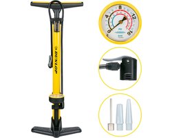 Dunlop Fietspomp met Drukmeter - Fiets Pomp voor Dunlop, Schrader en Frans Ventiel - Staande Pomp Incl. Adaptoren voor Waterspeelgoed en Ballen Dunlop Fietspomp met Drukmeter - Fiets Pomp voor Dunlop, Schrader en Frans Ventiel - Staande Pomp Incl. Adaptoren voor Waterspeelgoed en Ballen