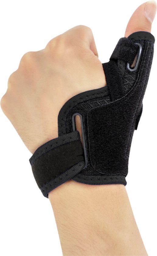 U Fit One Duimbrace - Duimbandage Universeel - Voorgevormd - Dubbele Sluiting - Zwart - 1 Stuk