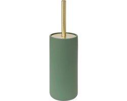 5Five Toiletborstel Savona in houder - kunststeen - ficus groen - 10 x 35 cm - WC borstels - Modern - Luxe