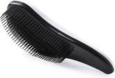 Haarborstel anti-klit zwart/wit 18,5 cm voor dames - Haren kammen/borstelen - Haar borstels anti-klit
