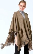 Bohemen Cape Sjaal Urbancoco Dames Poncho Stola - Wrap - Winter Warm Een Maat Veelzijdig