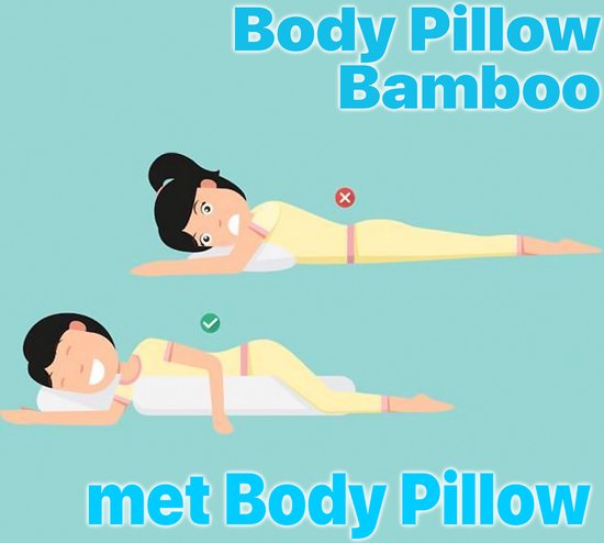 Ondersteunend Lichaamskussen + 1x katoenen kussensloop - 45 x 145cm - Zand - Body Pillow - Zwangerschapskussen - Body Pillow - Lichaamskussen - Voedingskussen - Zijslaapkussen - Sluimerrol - Afneembaar hoes premium body pillow lichaamskussen van Sluimer. — afbeelding 2