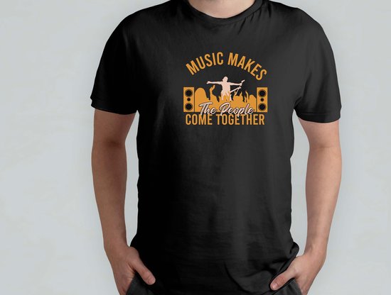 Music Makes People Come Together - T Shirt - MusicLovers - MusicVibes - Rock - FeelTheBeat - MuziekLiefhebbers - MuziekVibes - VoelDeBeat - StemAf