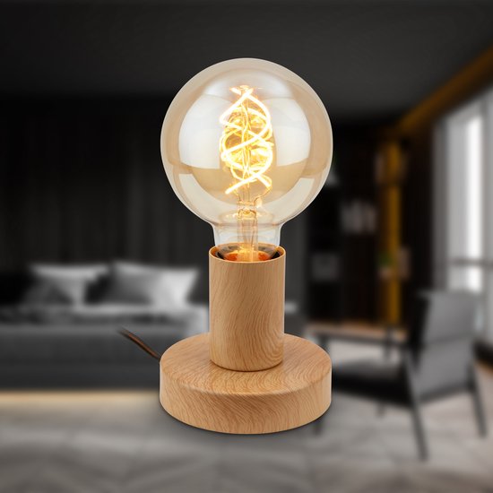 BRILONER - Bedlamp flexibel, bedlamp verstelbaar, tuimelschakelaar, 1x E27 fitting max. 10 watt, incl. snoer, zwart, 63 cm