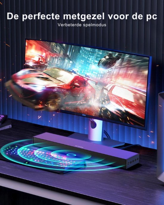 Luxe Soundbar - Voor TV - Bluetooth 5.3 - Soundbar met Ingebouwde Subwoofer - Complete Set - Draadloos - Surround Set Home Cinema - Zwart van Luxe — afbeelding 4
