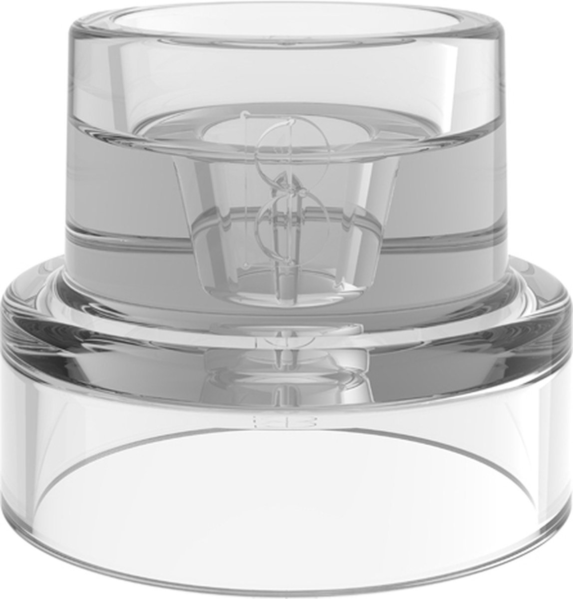 Bolsius 3 stuks Bolsius 4 in 1 houder voor dinerkaars en waxinelicht 40/58 Transparant