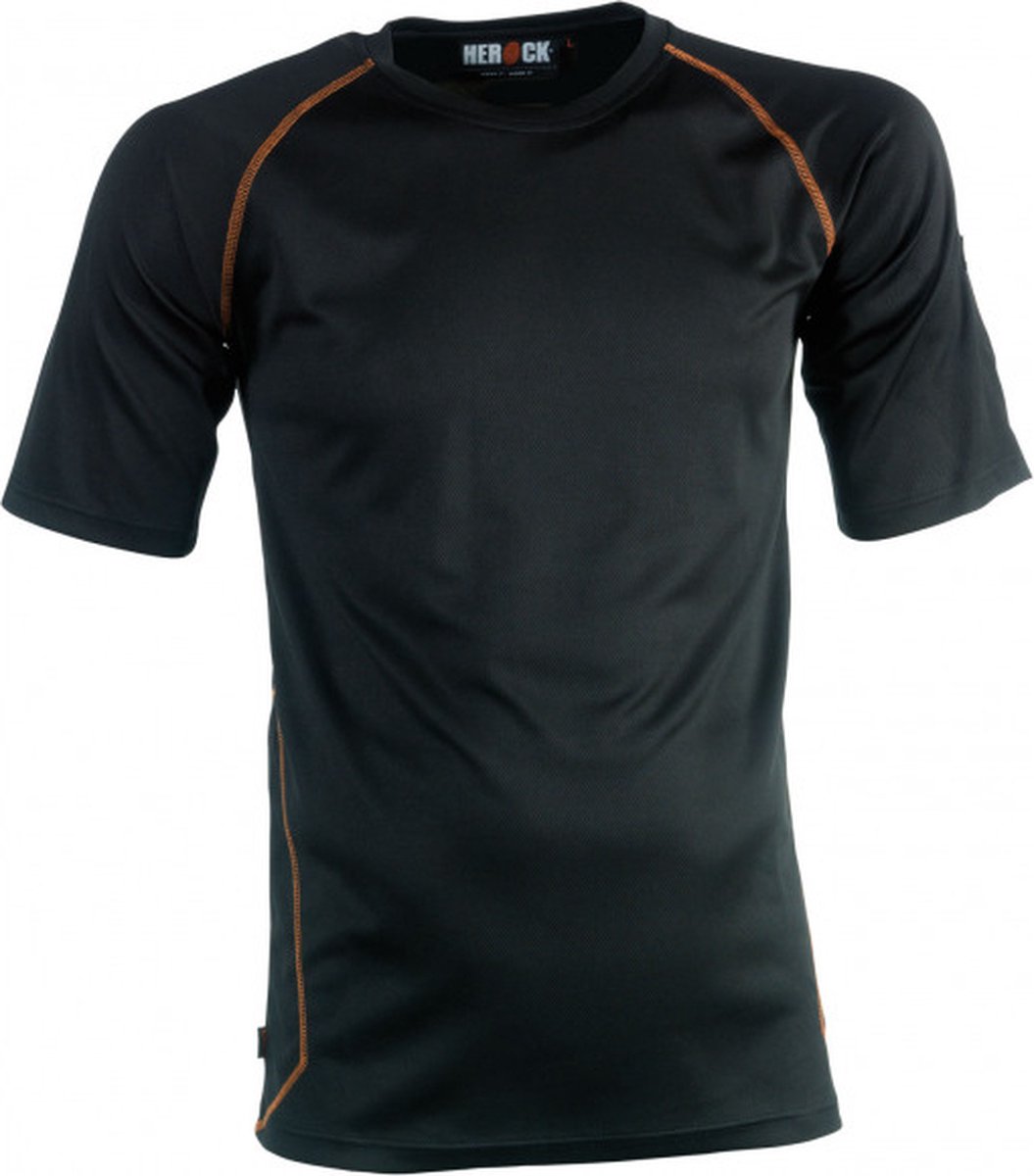 Herock DIONYSUS T SHIRT KORTE MOUW M BL Zwart XXL