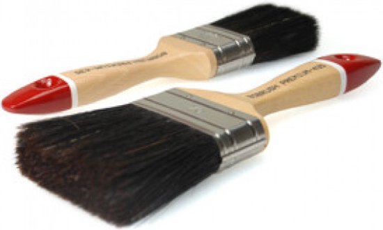 Bobrush Platte kwast zwart 3 -classic