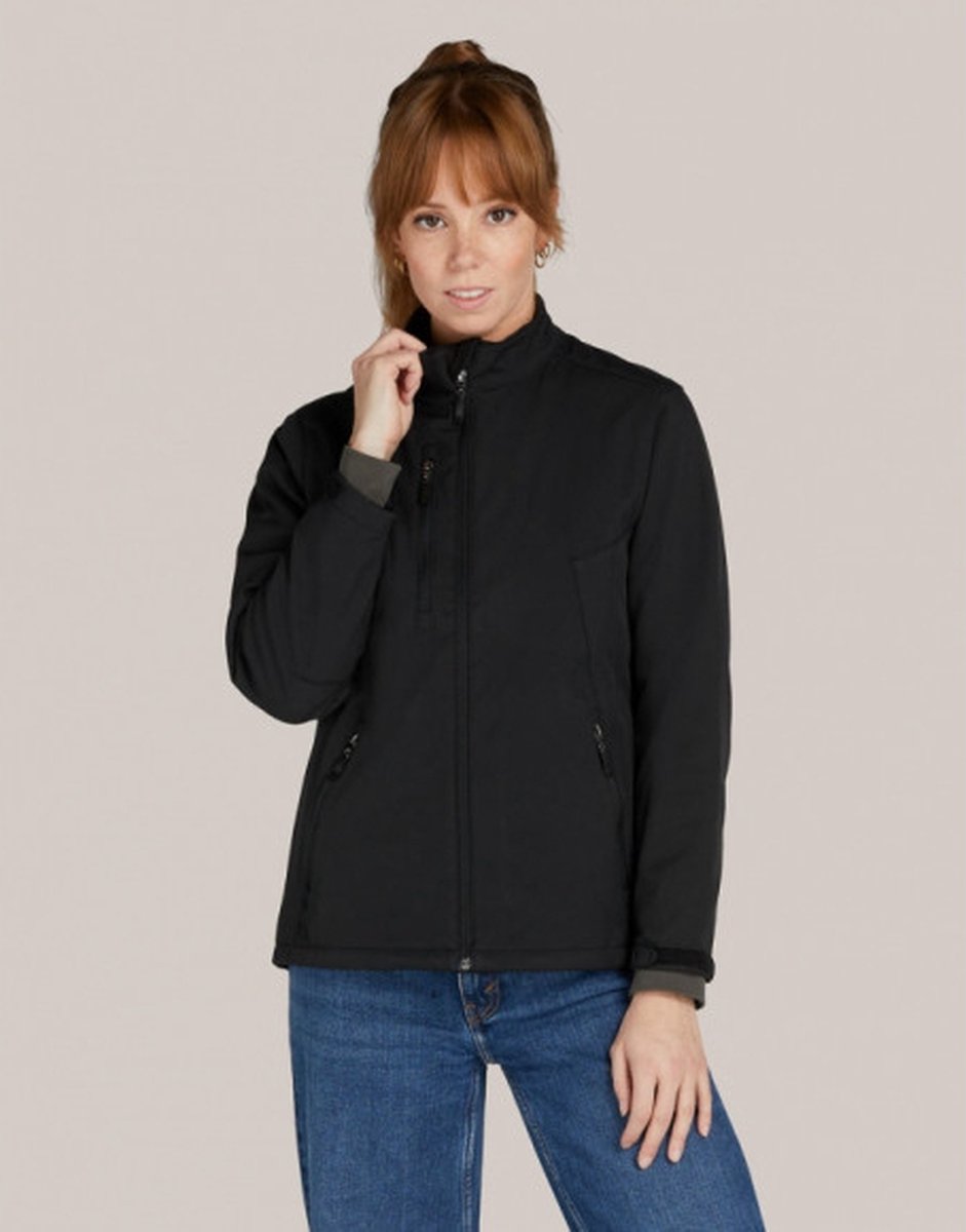 SG Softshell-F Jas Dames Zwart XXL