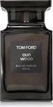 Donkergrijs Tom Ford Oud Wood Eau de Parfum 100 ml flacon met grijs label.