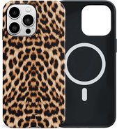 xoxo Wildhearts siliconen hoesje geschikt voor iPhone 16 Pro Max MagSafe hoesje - Wild Thing - Double Layer - Magnetisch telefoonhoesje - Magneet case - Backcover met dubbele beschermlaag - Luipaard print - Tijger print - Dierenprint - Tijgerprint