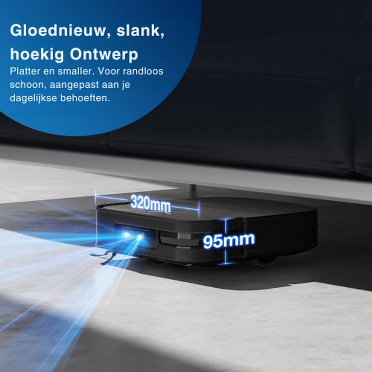 Ecovacs® Robotstofzuiger - Robotstofzuiger Met Dweilfunctie - Robotstofzuiger Hondeharen - Robotstofzuiger Met Laadstation - Robotstofzuigers - Robotstofzuigers Met Dweilfunctie - Robot Stofzuiger - Dweilmachine - Roborock - Robotstofzuigers Zwart thumbnail 6