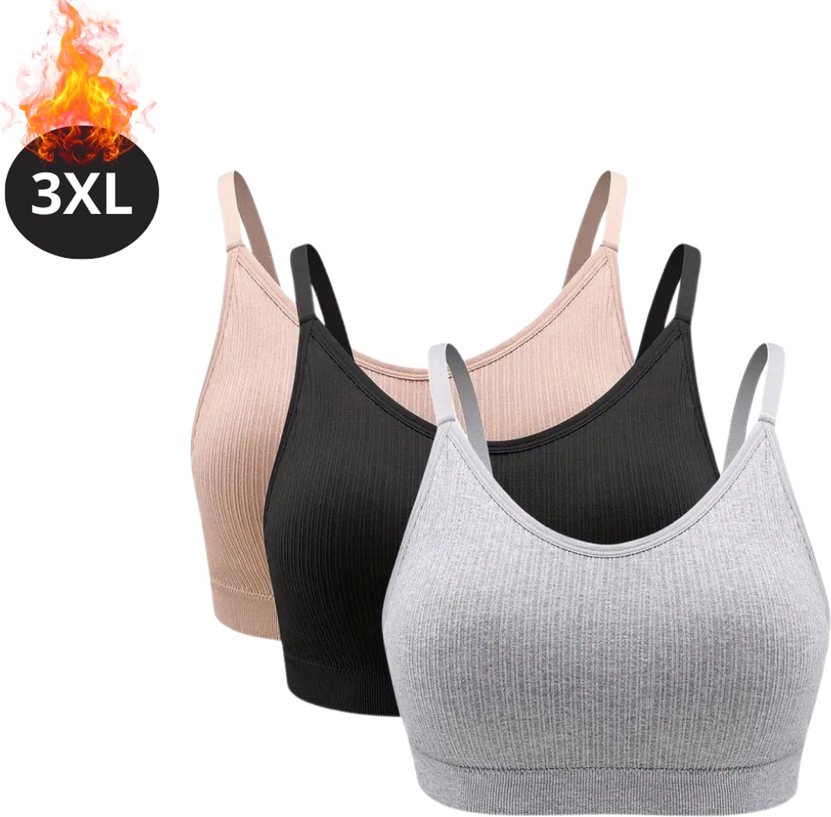 Livano BH Zonder Beugel - Zonder Bandjes - Push-up Bh's - Comfort Beha - Comfortabel - Sterk - Dames - Plus Size - Gemengd
