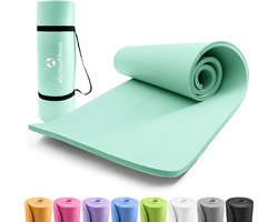#DoYourFitness - Extra dikke fitness mat - »Jivan« - duurzaam, non-slip, huidvriendelijk, slijtvast - 183 x 61 x 2,0 cm - turquoise