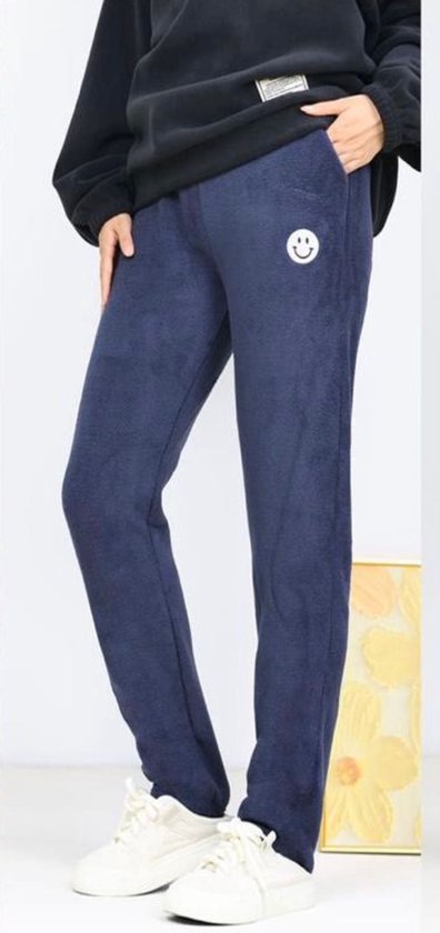 Dames Gevoerde Jogging broek / Thermo broek S 36 Donkerblauw