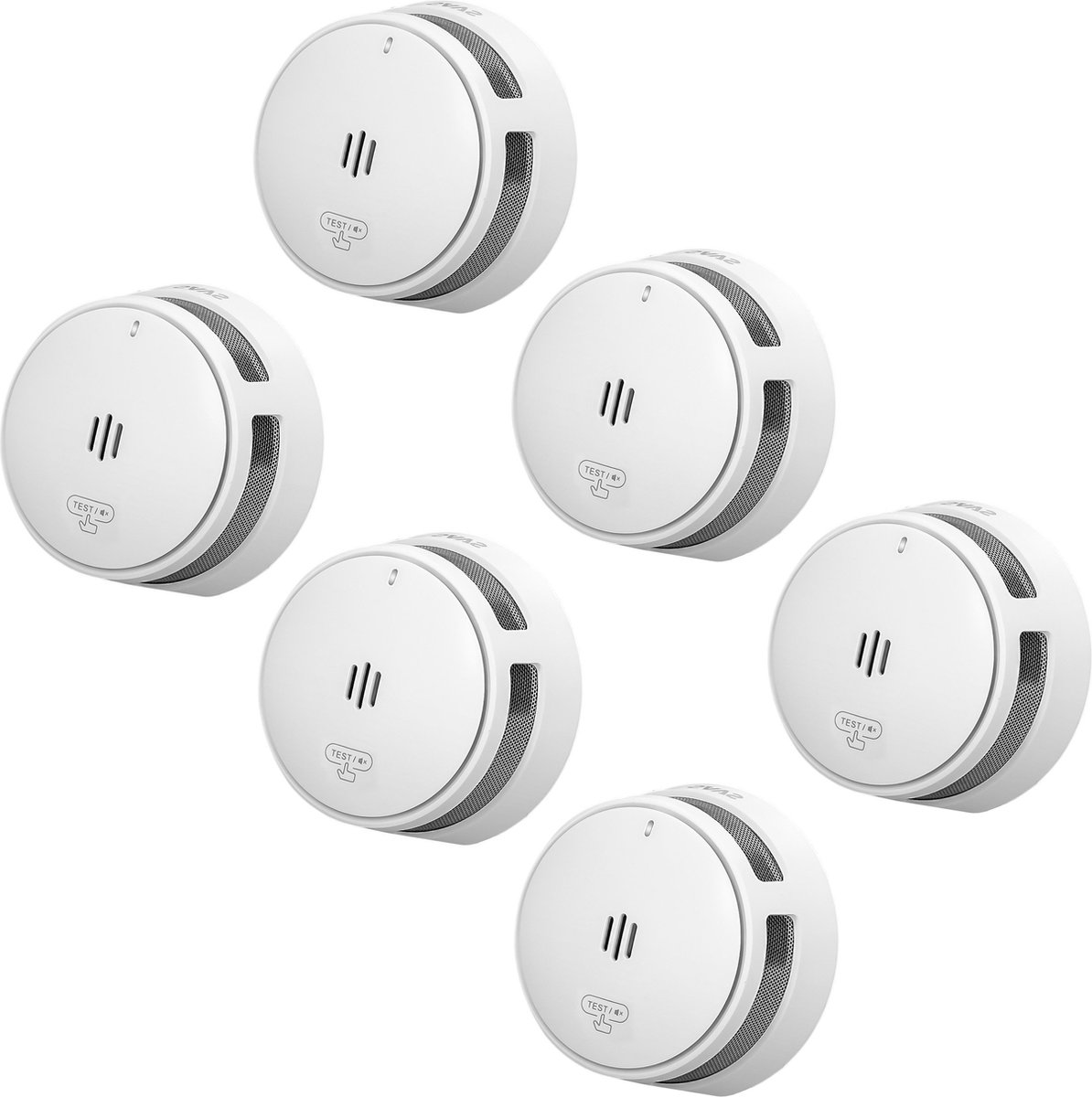 SAVS S10 Rookmelder 6-pack - 6 Rookmelders - 10 jaar batterij - Compact design - Voldoet aan Europese norm - Infrarood sensor - Brandalarm