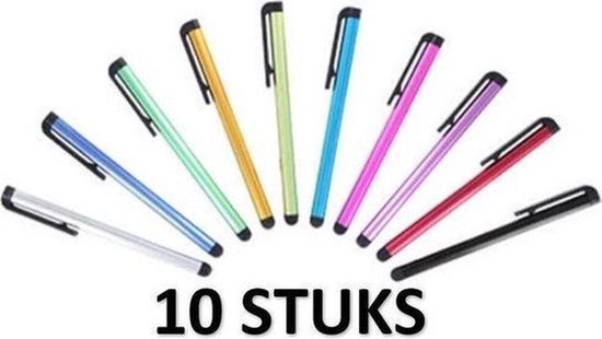 AFECTO® 10 +1 stylus pennen mix verschillende kleuren voor Tablet, Smartphone en pc