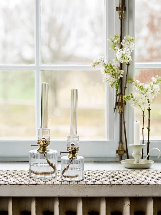 Strömshaga glazen Olielamp rond met gouden brander 25cm x Ø8cm van Strömshaga — afbeelding 4
