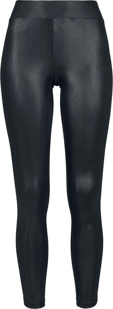 Urban Classics Imitation Leather Dames Legging – S Zwart