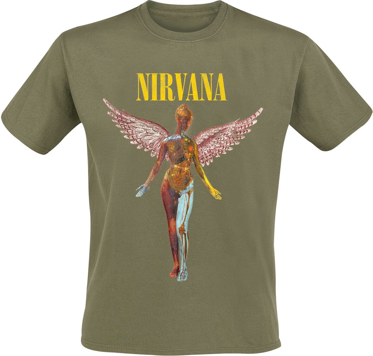 Nirvana Angel Heren T-shirt - groen - M