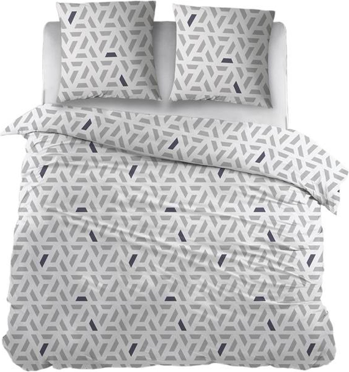 Snoozing Ghislaine Dekbedovertrek - Extra breed - 260x200/220 cm - Grijs
