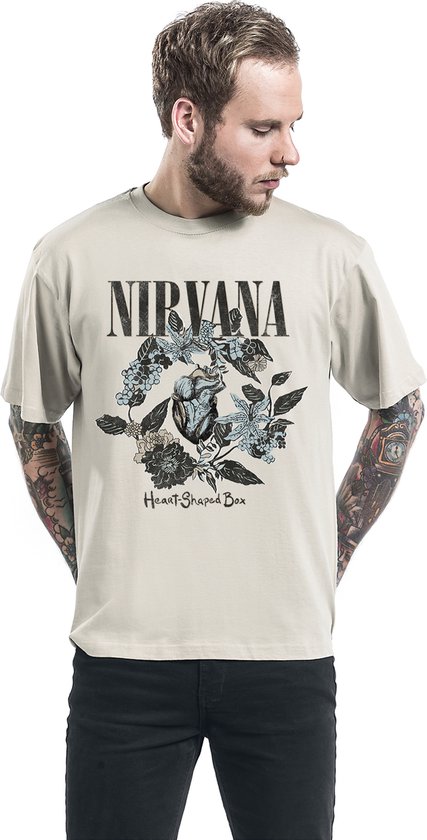 Tshirt Homme Nirvana -L- Boîte En Forme De Coeur Wit
