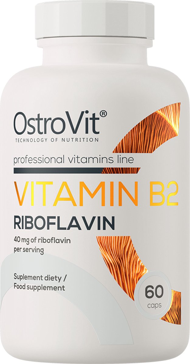 Goedkoopste Vitaminen - Vitamin B2 - Riboflavin - 60 Capsules - OstroVit - Supplementen - Laboratorium getest kwaliteit!