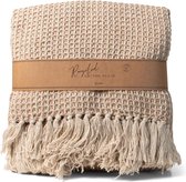SENZA Cotton Recyclé Plaid Gaufré Beige