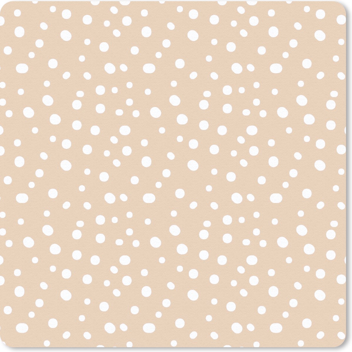 Muismat 30x30 cm - Mousepad Design - Stippen - Beige - Muismatten