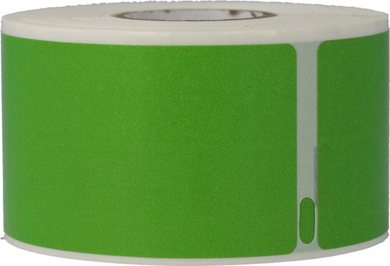 Tape d'étiquettes adapté à Dymo 99012 | 89x36mm | S0722400 - Vert - 260 Étiquettes par rouleau - 1 rouleau Convient pour : 310 320 330 400 400 Turbo 400 Duo 450 450 Turbo 450 Twin Turbo 450 Duo 4XL sans fil