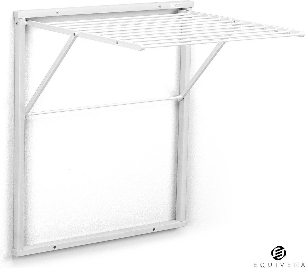 Goedkoopste Equivera Wanddroogrek - Wasrek - Droogrek - Wanddroogrek Inklapbaar - Wand Droogrek