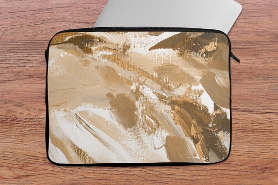 Housse ordinateur 13 pouces - Or - Beige - Abstrait - Housse ordinateur