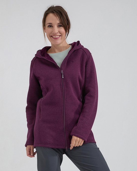 Life Line Cardigan Yara violet tricoté + capuche - taille 46