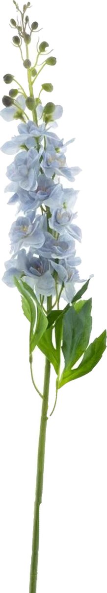 Bellatio Design Kunstbloemen boeket Ridderspoor/delphinium - 8x - 87 cm - licht blauw - kunst zijdebloemen Lichtblauw