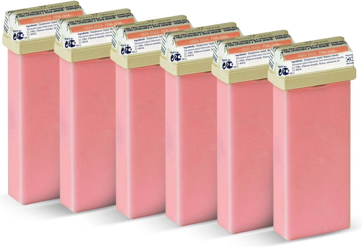 Roze Warm Wax Roll On - Pack van 6 voor Effectieve Huidverzorging