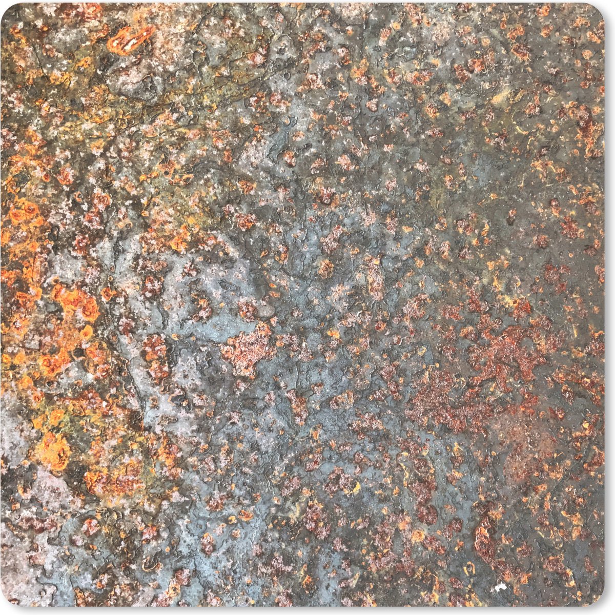 Muismat 30x30 cm - Mousepad Roest - Metaal - Vintage - Grijs - Abstract - Muismatten