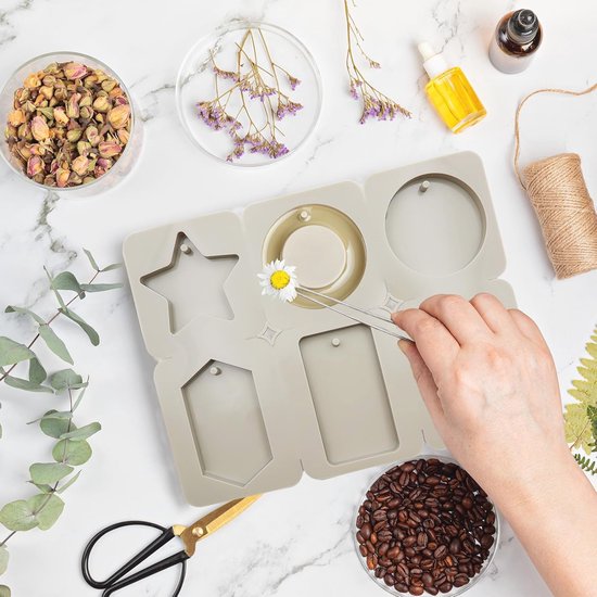 Set de moules à savon en Siliconen avec 8 moules différents pour l'artisanat de bricolage