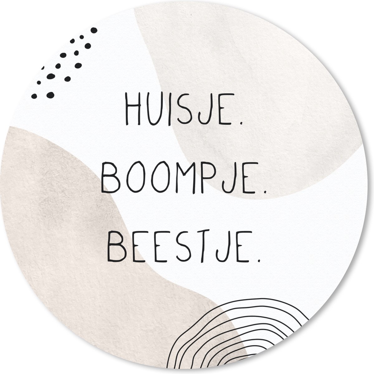 Muismat rond 20x20 cm - Mousepad Pastel - Home - Quote - Ronde muismatten